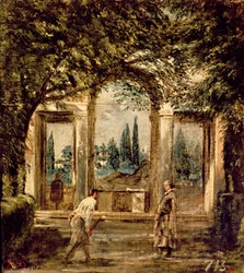 Les jardins de la Villa Médicis à Rome, c.1650-51